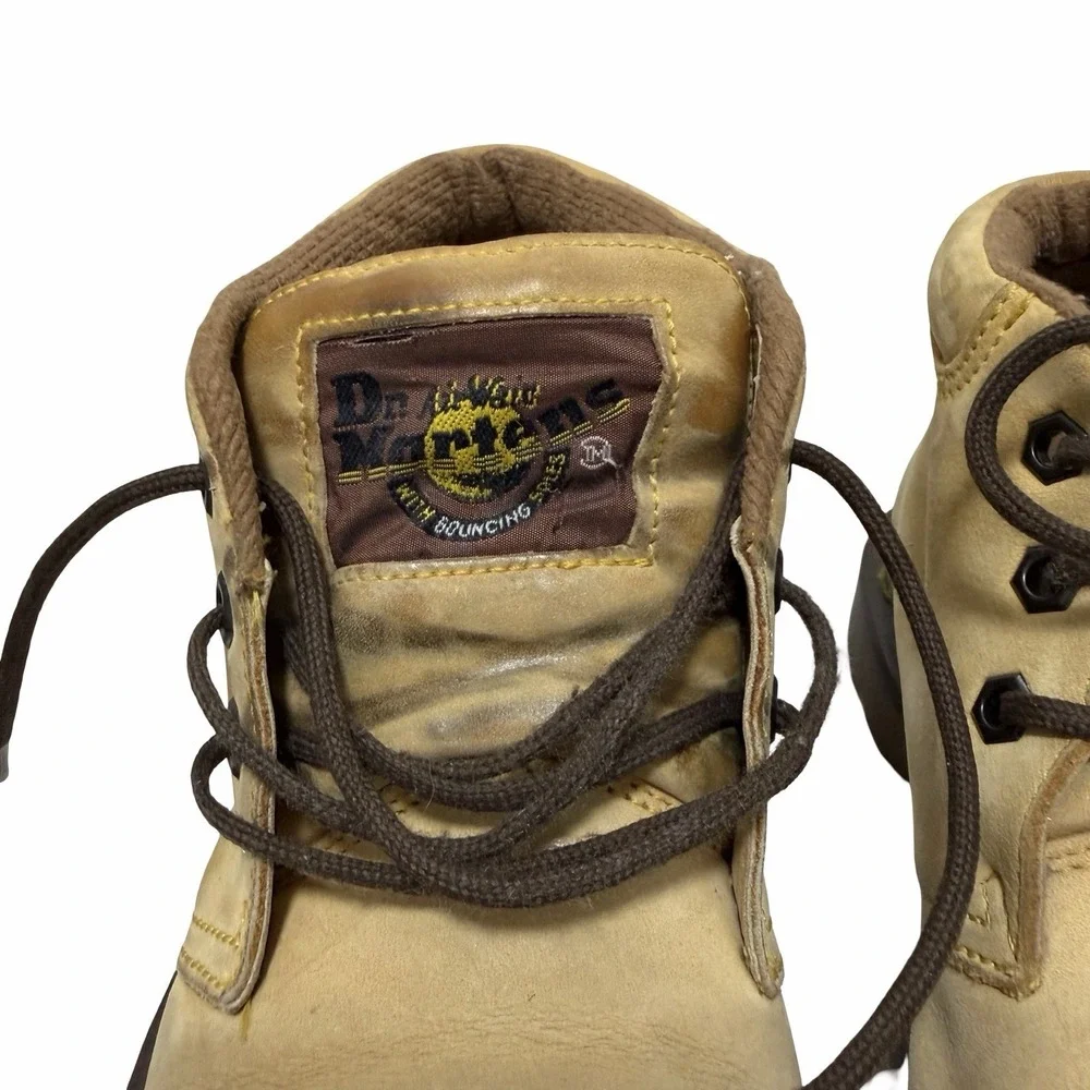 Vintage Dr Martens 8057 Boots‎ Mens UK 4 US 5 Tan Leather Chukka Made In England